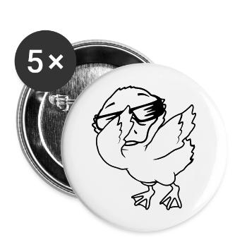 Ducklings Dabbing Party cool - Buttons large 2.2''/56 mm (5-pack) - white - Front