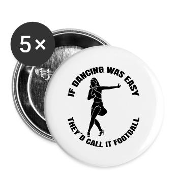 Dancing Hobby Dancer Sport Gift Dance Sport - Buttons large 2.2''/56 mm (5-pack) - white - Front