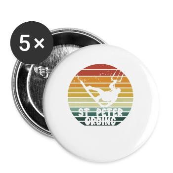 St. Peter Ording Kitesurfing Water Sports Design - Buttons large 2.2''/56 mm (5-pack) - white - Front