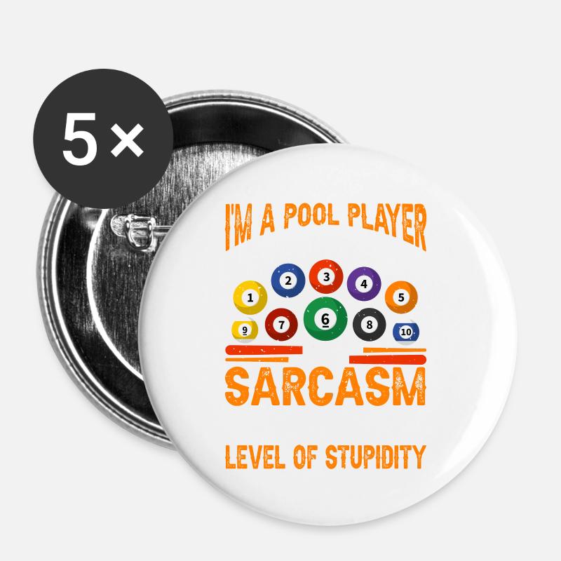 Billiards Pool Billiards Billiards Ball Billiards Cook 8Ball - Buttons large 2.2''/56 mm (5-pack) - white