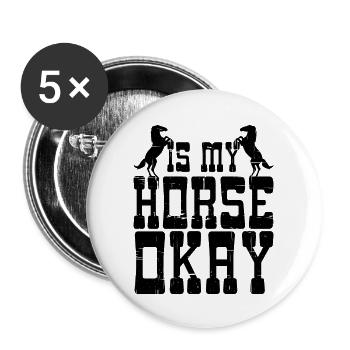 Mon cheval va-t-il bien 4 - Lot de 5 grands badges (56 mm) - blanc - Devant