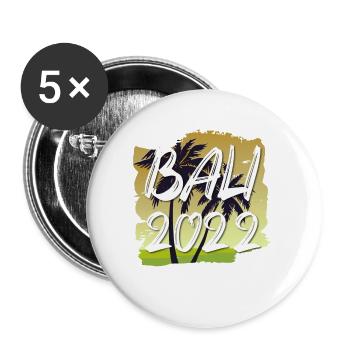 Bali 2022 - Buttons groß 56 mm (5er Pack) - Weiß - Vorne