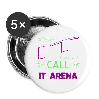 bday triathlon cadeau anniversaire anniversaire - Lot de 5 grands badges (56 mm) - blanc - Devant