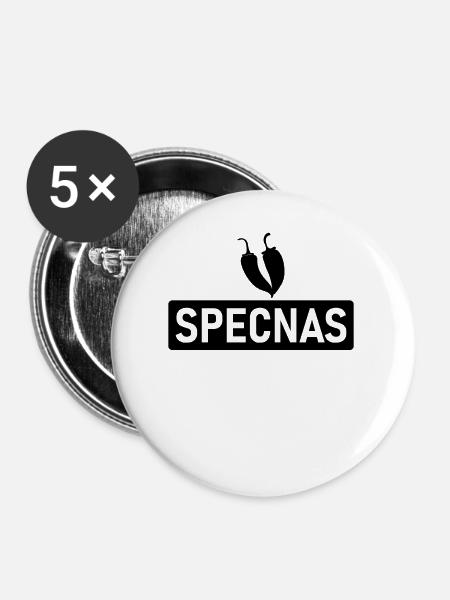 Specnas - Spezialeinheit für Speca - Buttons groß 56 mm (5er Pack) - Weiß