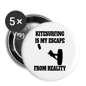 Kitesurfer Surfen Geschenk Windsurfing Windsurfer - Buttons groß 56 mm (5er Pack) - Weiß - Vorne