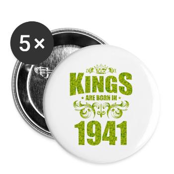 kings are born 1941 - Buttons large 2.2''/56 mm (5-pack) - white - Front