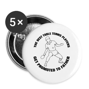 Table tennis player Papa Table tennis fan Table tennis - Buttons large 2.2''/56 mm (5-pack) - white - Front