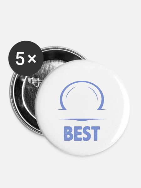 farming traktor - Buttons groß 56 mm (5er Pack) - Weiß