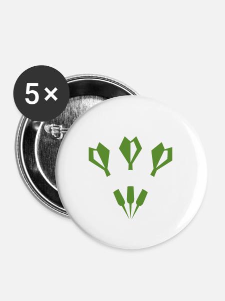 dart player - Buttons groß 56 mm (5er Pack) - Weiß