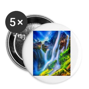 great ART on great PEOPLE - Buttons groß 56 mm (5er Pack) - Weiß - Vorne