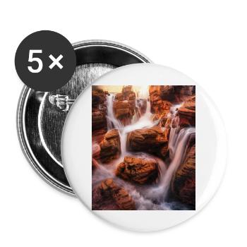 great ART on great PEOPLE - Buttons groß 56 mm (5er Pack) - Weiß - Vorne