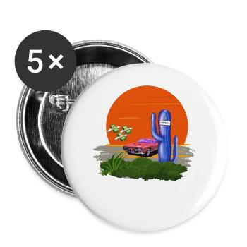 Good Vibes - Buttons groß 56 mm (5er Pack) - Weiß - Vorne