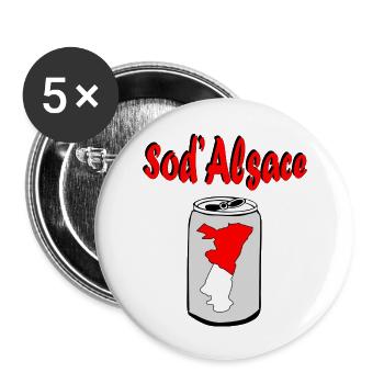 Sod Alsace - Lot de 5 grands badges (56 mm) - blanc - Devant