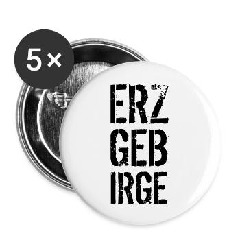 Erzgebirge - Buttons groß 56 mm (5er Pack) - Weiß - Vorne