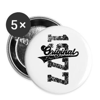 49TH BIRTHDAY ORIGINAL 1977 - Buttons large 2.2''/56 mm (5-pack) - white - Front
