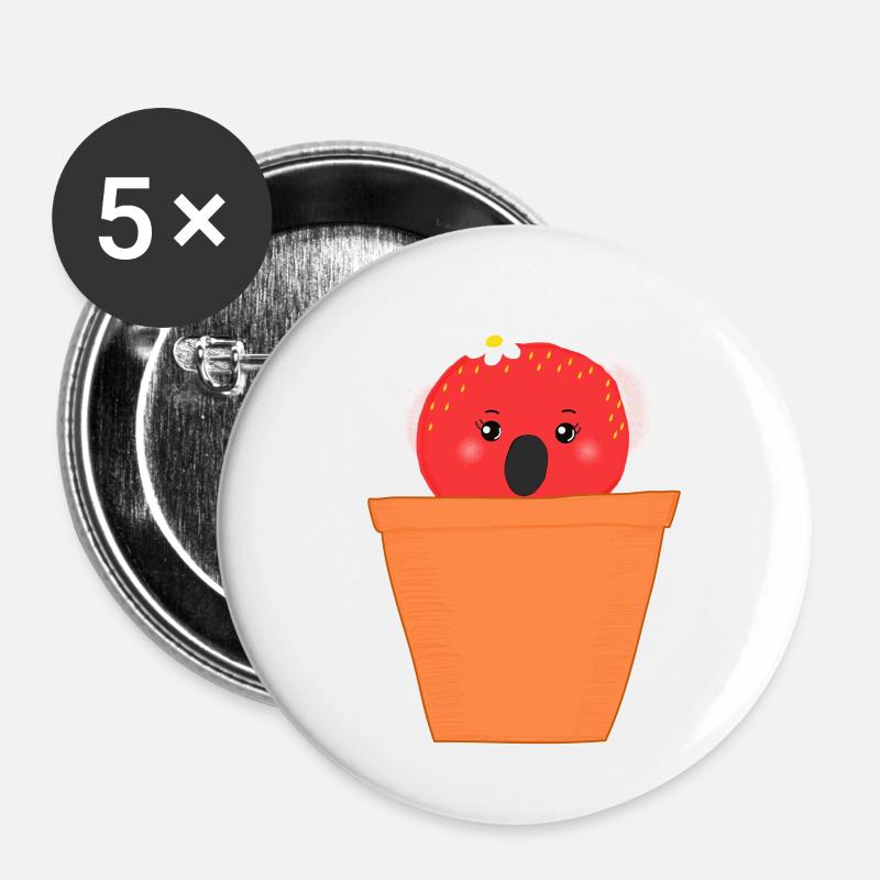 strawberry koala - Buttons large 2.2''/56 mm (5-pack) - white