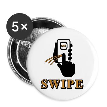 Wipe Me - Swipe Me - Buttons large 2.2''/56 mm (5-pack) - white - Front
