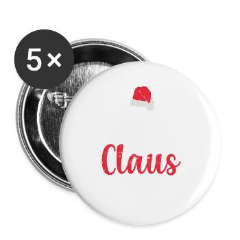 Santa Drôle Grand-mère Noël Pyjama Noël PJs Grand-mère - Lot de 5 grands badges (56 mm) - blanc - Devant