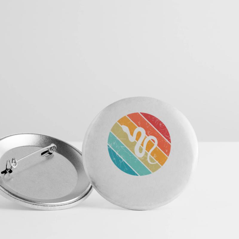 Snake Retro Reptile Python Gift idea Buttons large 2.2''/56 mm (5-pack)