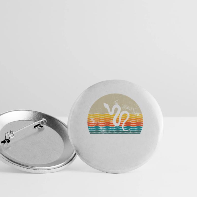 Snake Retro Reptile Python Gift idea Buttons large 2.2''/56 mm (5-pack)