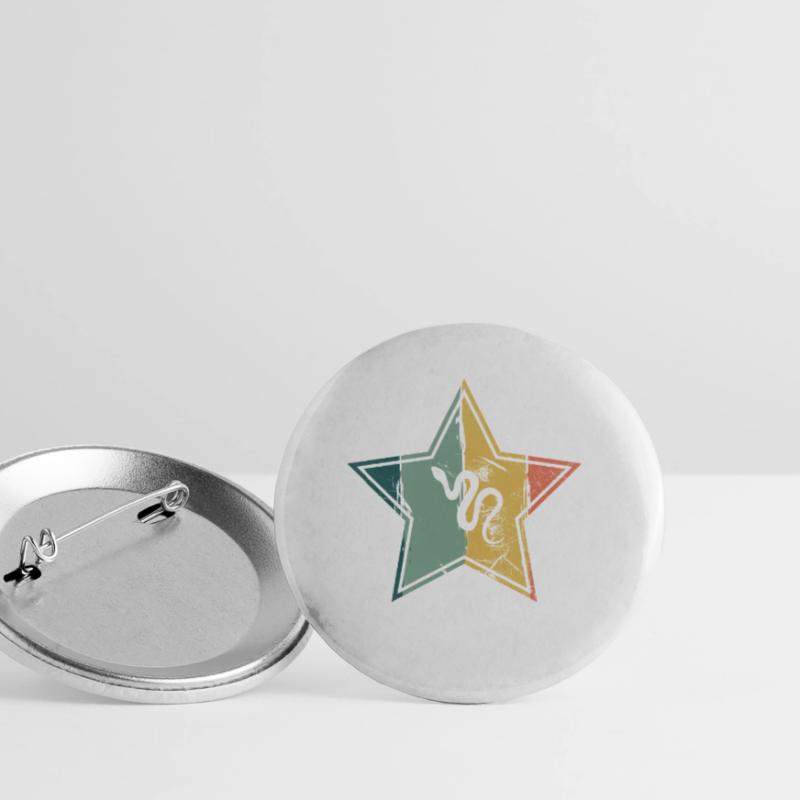 Snake Retro Reptile Python Gift idea Buttons large 2.2''/56 mm (5-pack)