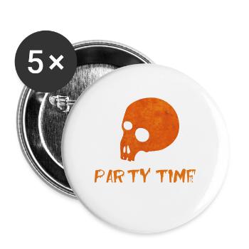 humorous Halloween party saying - Buttons large 2.2''/56 mm (5-pack) - white - Front