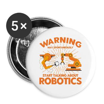 Technology Robotics Engineer Engineer Teacher - Buttons large 2.2''/56 mm (5-pack) - white - Front