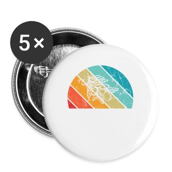 Olive food oil Retro Vegetarian Gift idea - Buttons large 2.2''/56 mm (5-pack) - white - Front