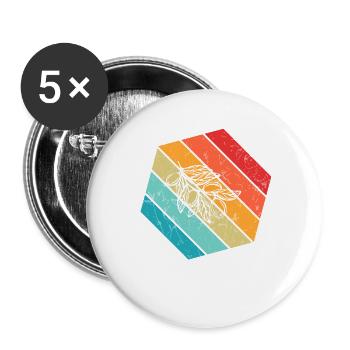Olive food oil Retro Vegetarian Gift idea - Buttons large 2.2''/56 mm (5-pack) - white - Front