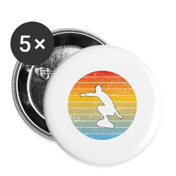 Surfing Surfboard Surfer Surf Instructor Surf - Lot de 5 grands badges (56 mm) - blanc - Devant