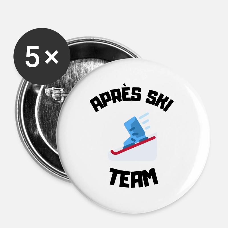 Après Ski Team - Buttons large 2.2''/56 mm (5-pack) - white
