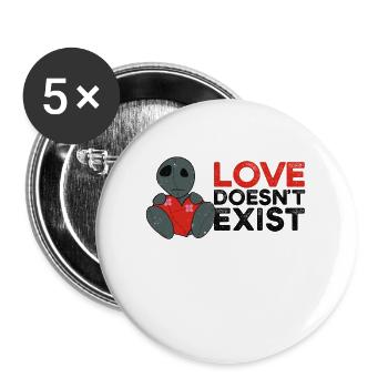 Love Doesn't Exist | Emo clothes | Emocore Goth Do - Buttons large 2.2''/56 mm (5-pack) - white - Front