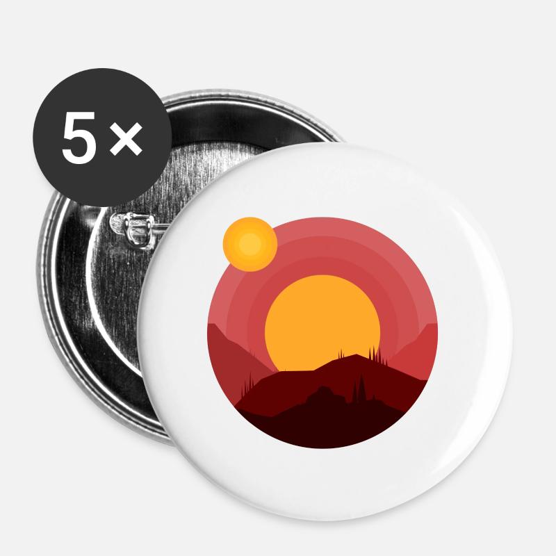 Nature Adventure - Buttons large 2.2''/56 mm (5-pack) - white