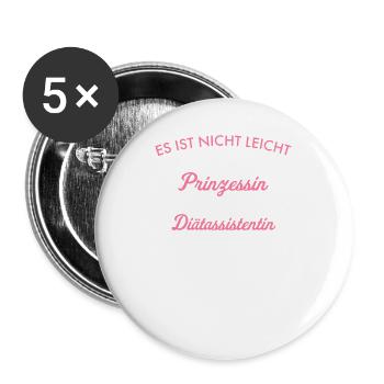 Prinzessin und Diätassistentin I Diät Motiv für - Buttons groß 56 mm (5er Pack) - Weiß - Vorne