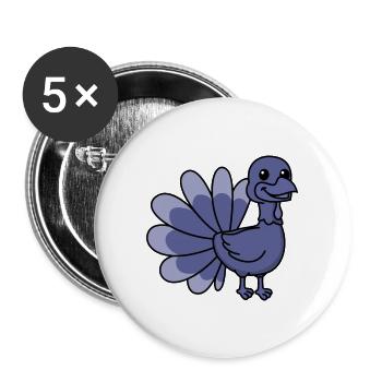 Truthan Comic Animal - Buttons large 2.2''/56 mm (5-pack) - white - Front