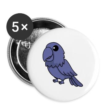 Papagai Comic Animal - Lot de 5 grands badges (56 mm) - blanc - Devant