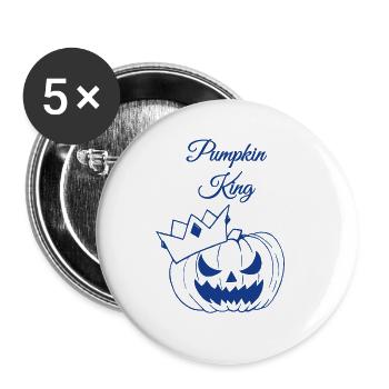 Roi Citrouille - Lot de 5 grands badges (56 mm) - blanc - Devant