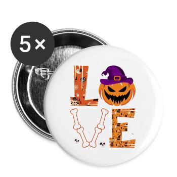 6 - Buttons groß 56 mm (5er Pack) - Weiß - Vorne