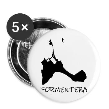Formentera - Italy - Buttons large 2.2''/56 mm (5-pack) - white - Front
