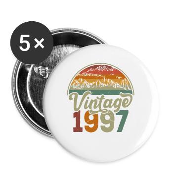 Jahrgang 1997 - Buttons groß 56 mm (5er Pack) - Weiß - Vorne