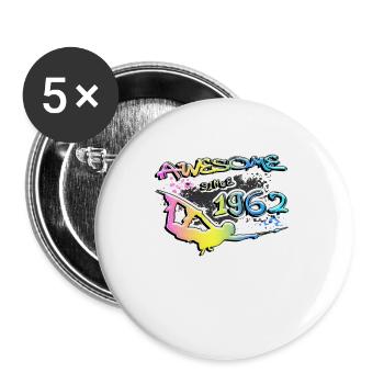 Génial depuis 1962. Wakeboard Lifestyle - Lot de 5 grands badges (56 mm) - blanc - Devant