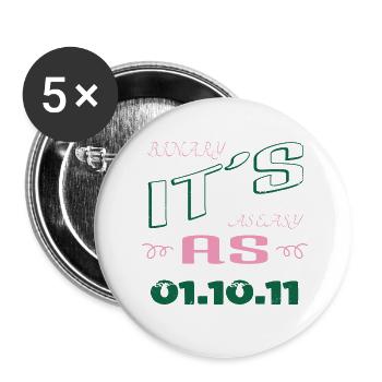and free wifi equestrian present birthday present - Buttons groß 56 mm (5er Pack) - Weiß - Vorne