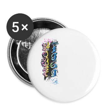 Génial depuis 1969 Motif Graffiti - Lot de 5 grands badges (56 mm) - blanc - Devant