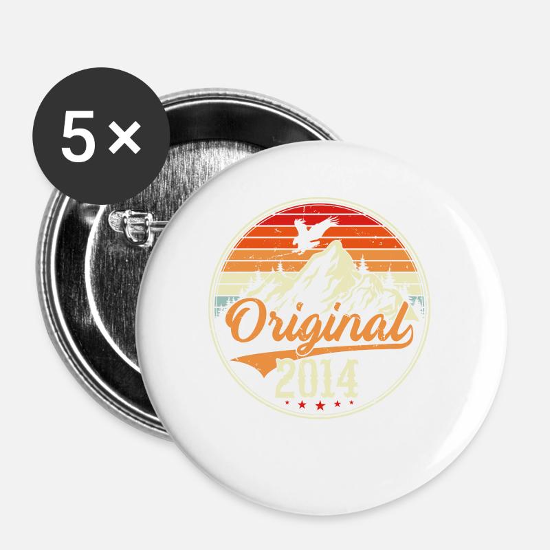 Original 2014 - Buttons groß 56 mm (5er Pack) - Weiß