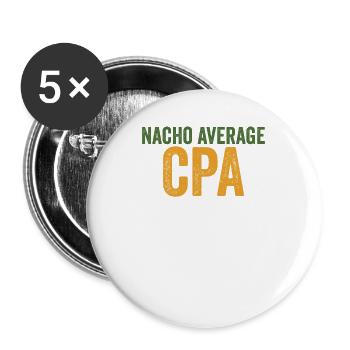 Funny Certified Public Accountant CPA Accountant - Buttons large 2.2''/56 mm (5-pack) - white - Front