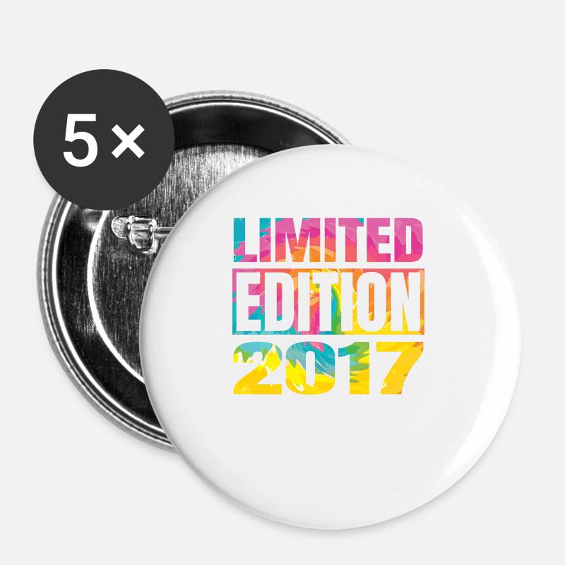 Limited Edition 2017 Graffiti - Buttons large 2.2''/56 mm (5-pack) - white