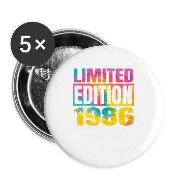 Édition limitée 1986 Graffiti - Lot de 5 grands badges (56 mm) - blanc - Devant