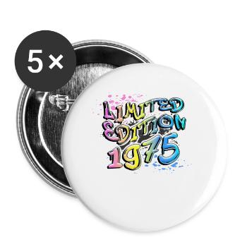 Édition limitée 1975 Graffiti - Lot de 5 grands badges (56 mm) - blanc - Devant