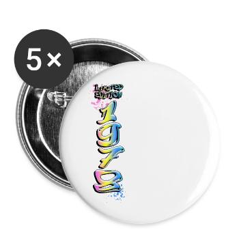 Édition limitée 1978 Graffiti - Lot de 5 grands badges (56 mm) - blanc - Devant