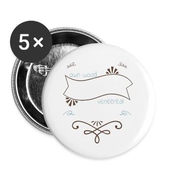 Apprentice Mason Chainsaw Carpenter - Buttons large 2.2''/56 mm (5-pack) - white - Front